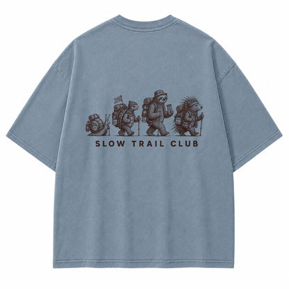 Slow Trail Club Woodland Hikers Graphic T-Shirt