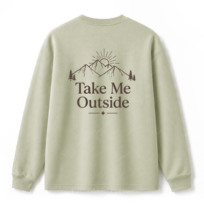 Take Me Outside Grafik-Langarm-T-Shirt