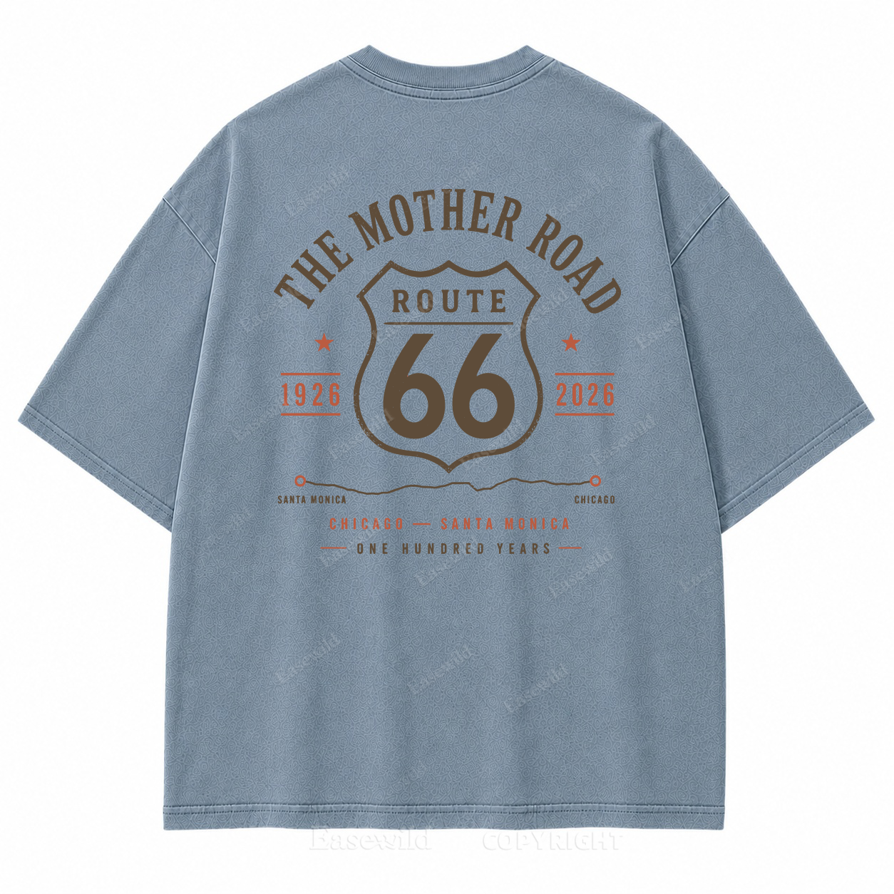 The Mother Road Centennial Washed Back Print Tee