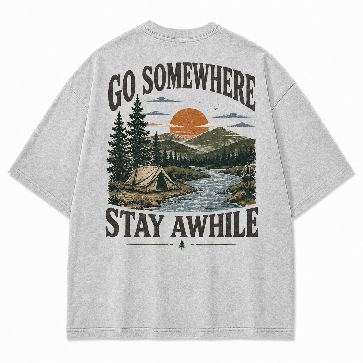 Go Somewhere Stay Awhile Washed T-Shirt