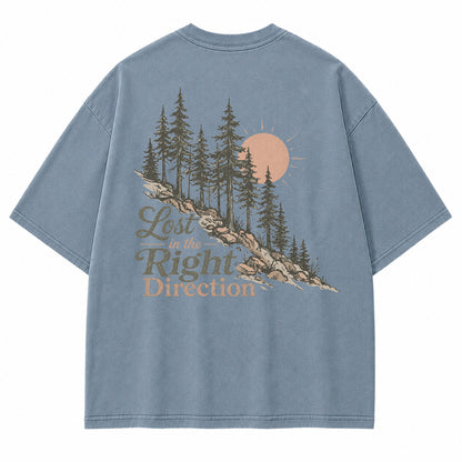Lost in the Right Direction Back Print T-Shirt