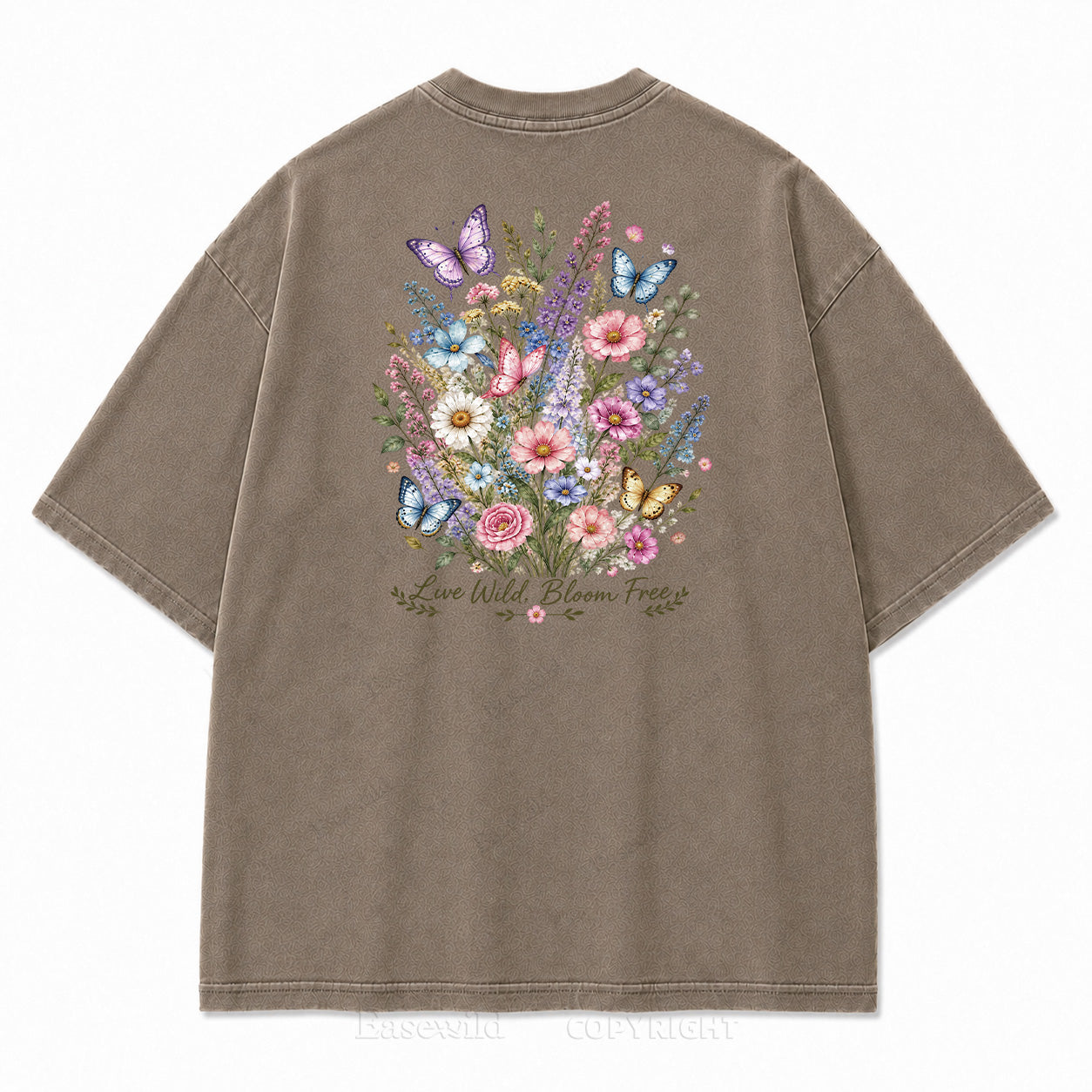 Live Wild Bloom Free Floral Art Print Tee