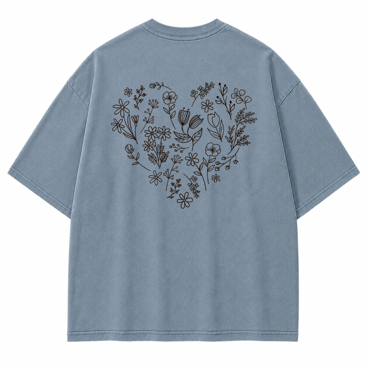 Wildflower Heart Botanical Graphic T-Shirt