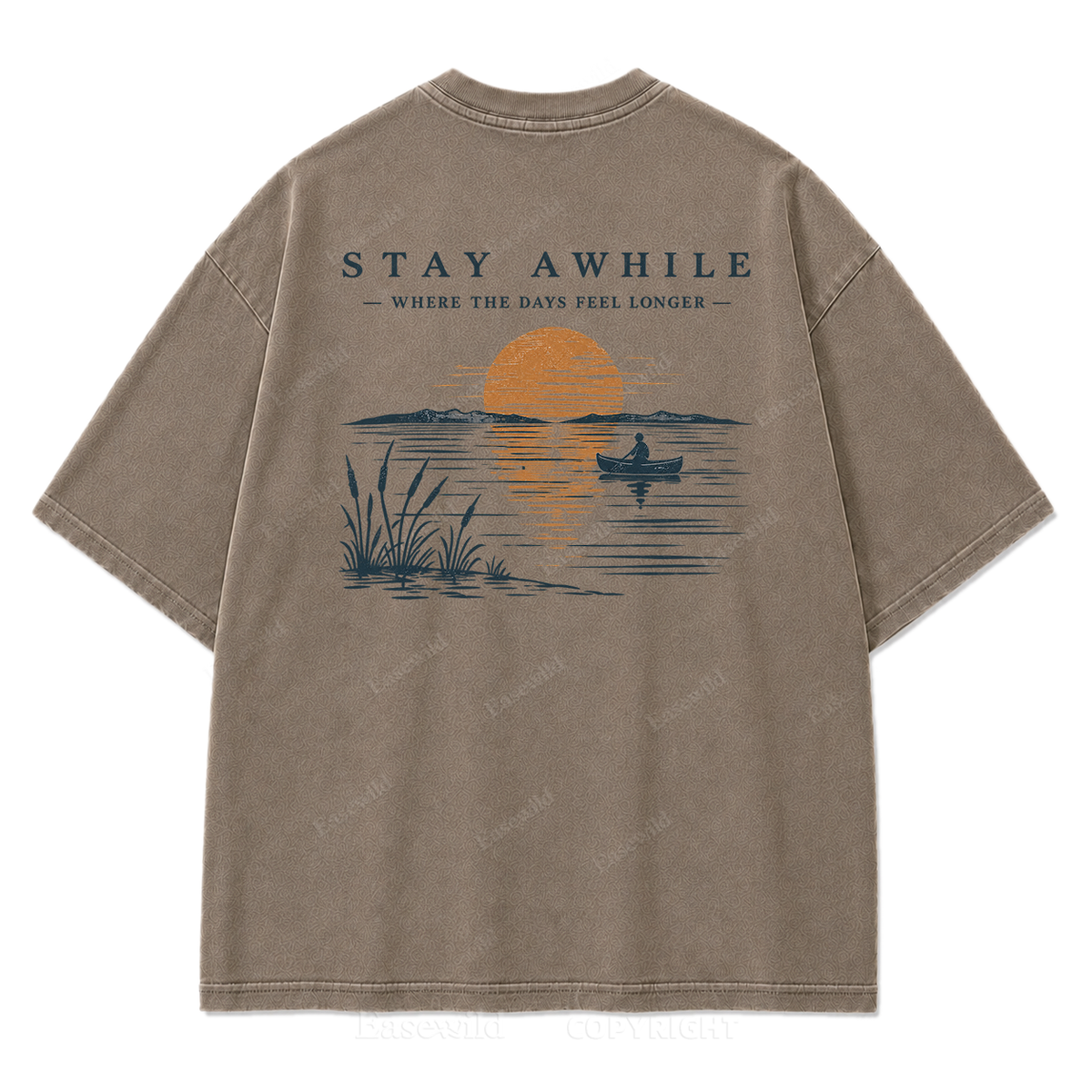 Stay Awhile by the Water Print Tee