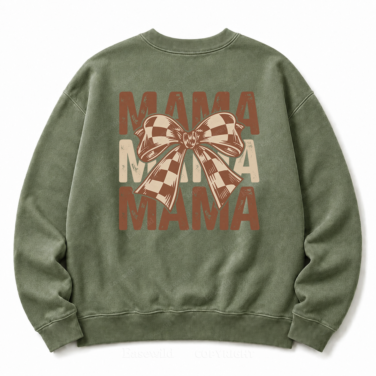 MAMA Bow Washed Graphic Sweatshirt