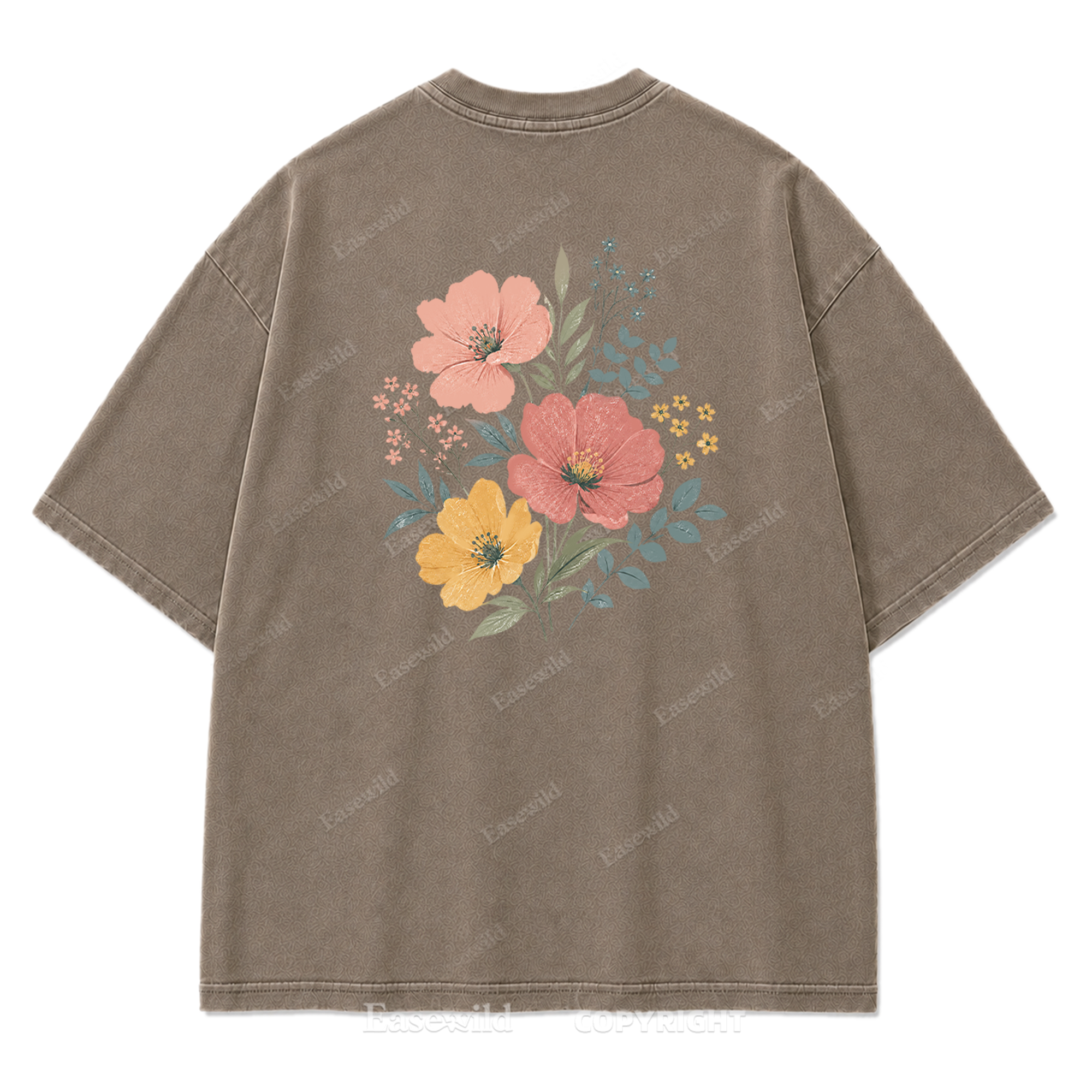 Soft Bloom Floral Washed Print Tee