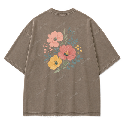 Soft Bloom Floral Washed Print Tee