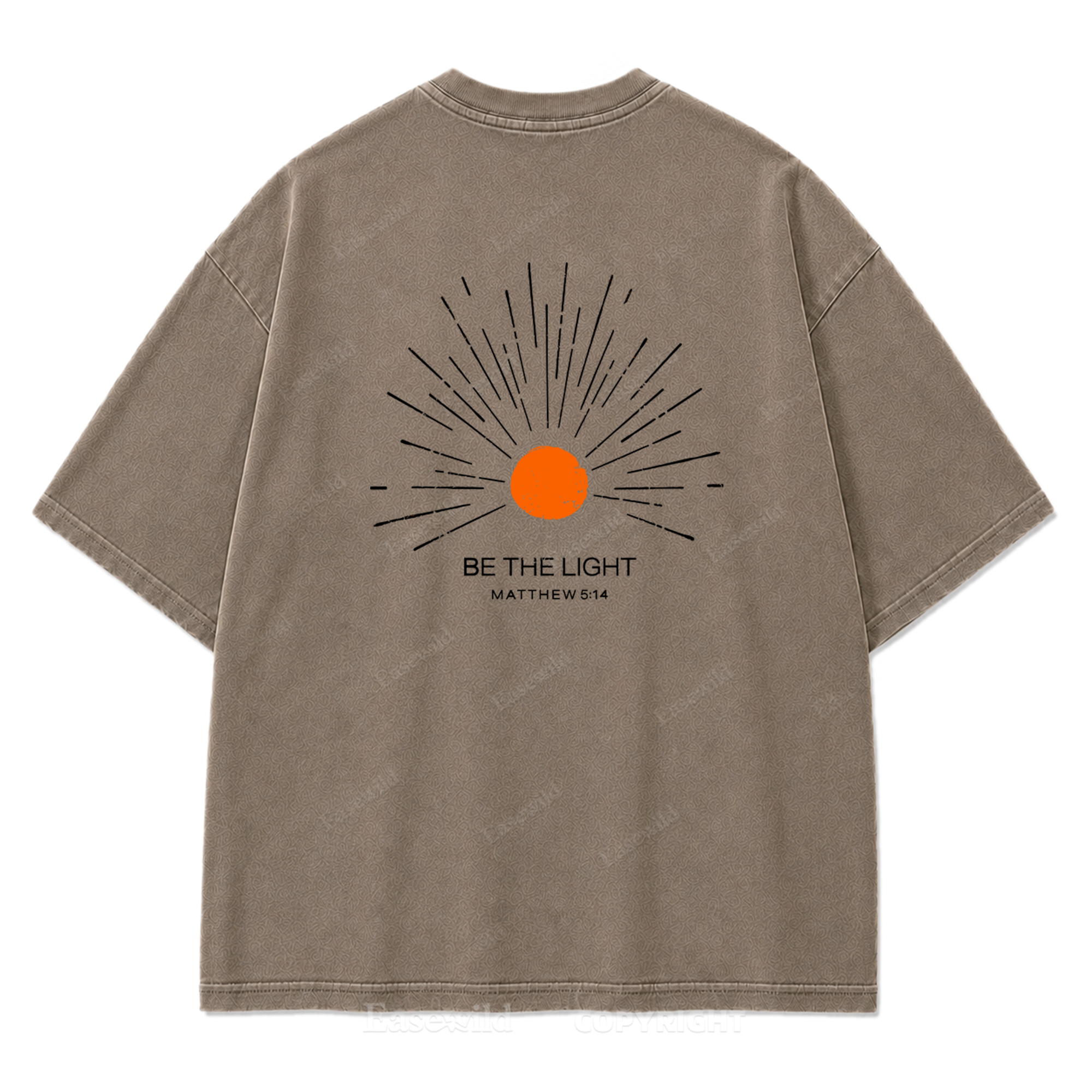 Be The Light Washed Print Tee