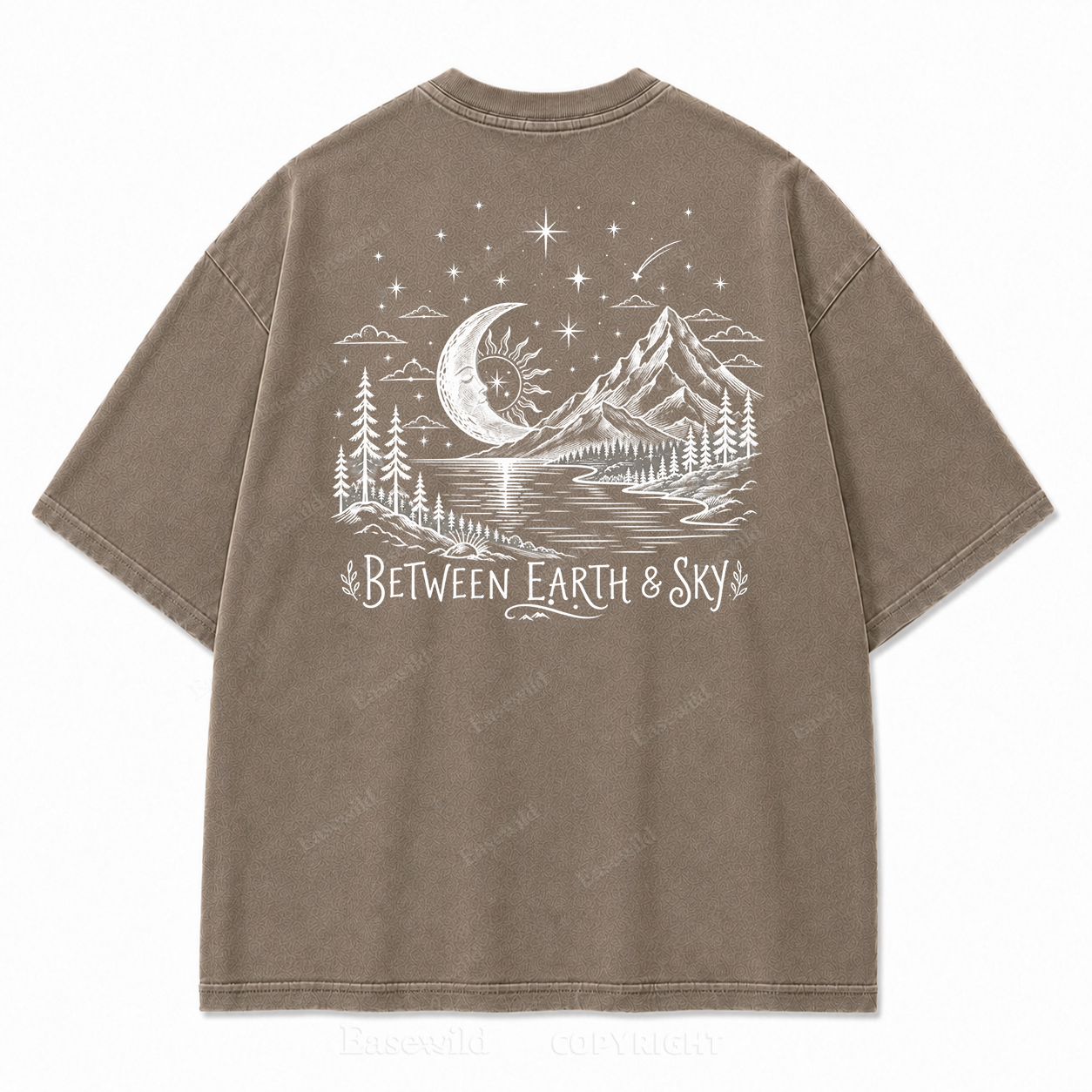 Between Earth & Sky Mountain Vintage Print Tee
