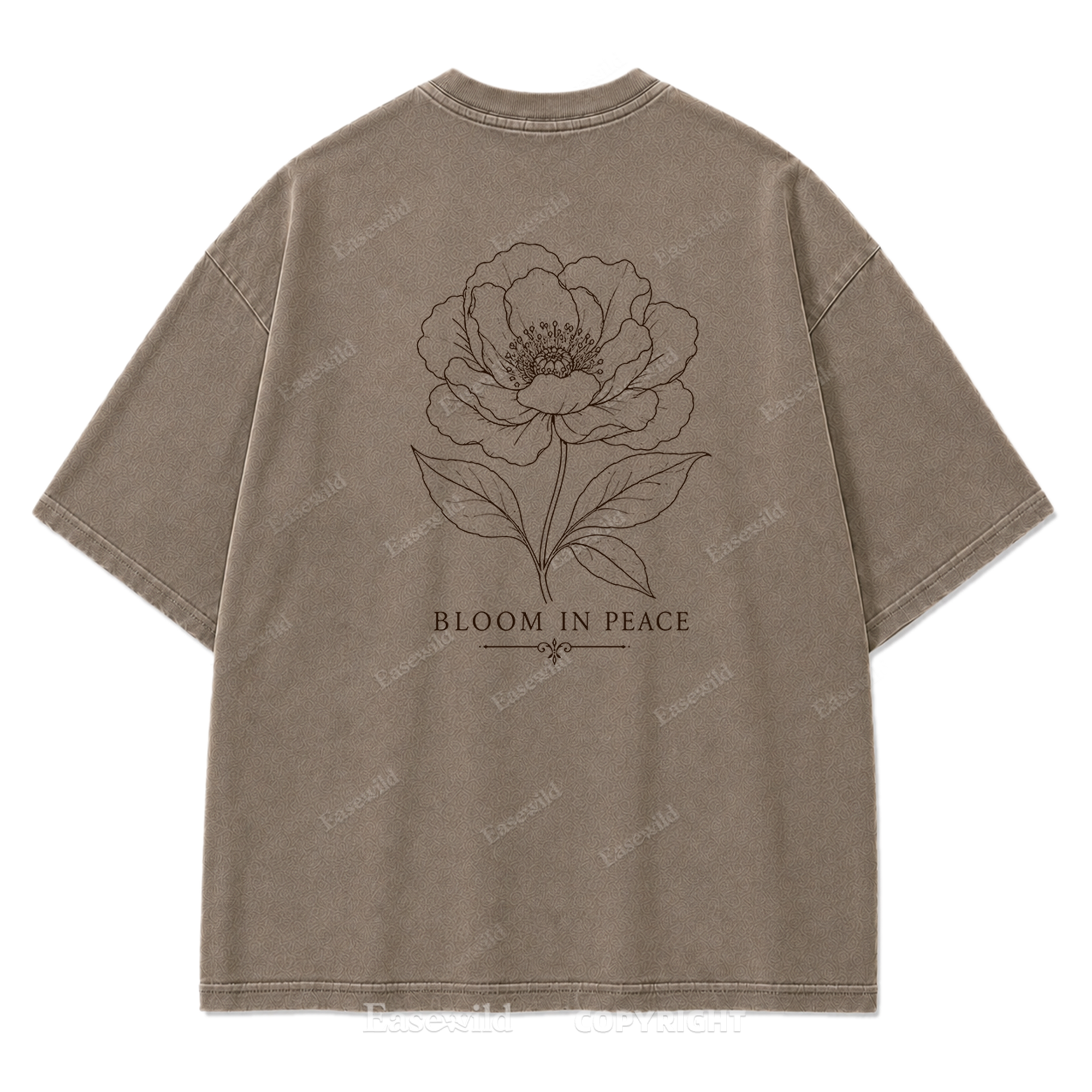 Bloom In Peace Floral Washed Print Tee