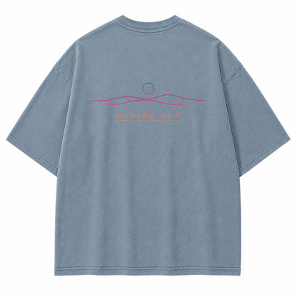 Desert Sun Minimal Horizon Graphic T-Shirt