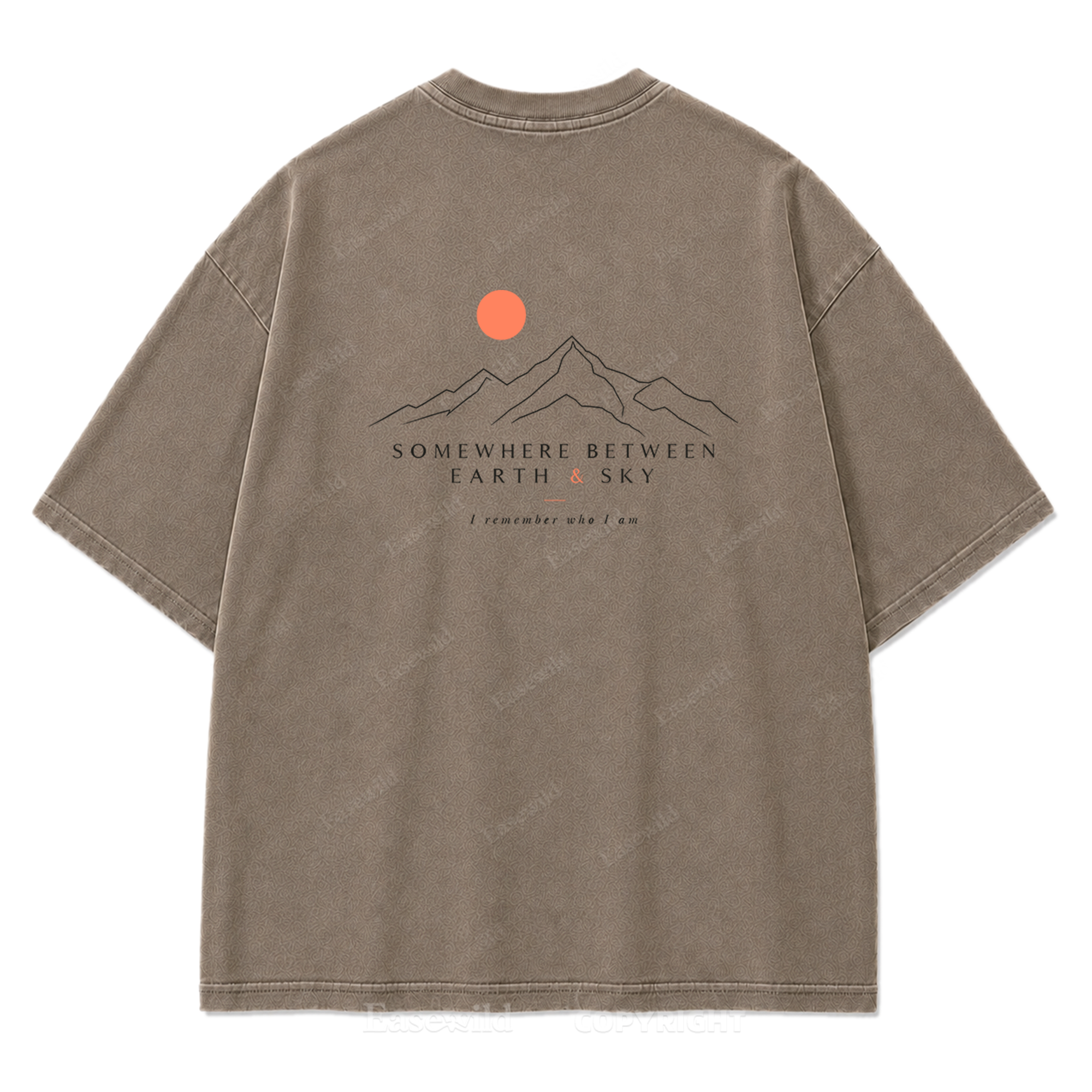 Somewhere Between Earth & Sky Washed Print T-Shirt