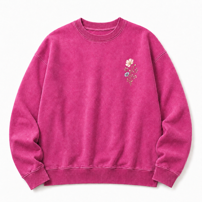 Keep Growing Wildflower Washed Graphic Sweatshirt