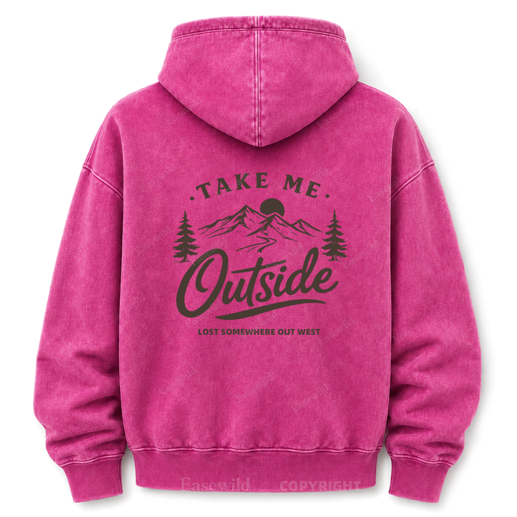 Take Me Outside Out West Washed Graphic Hoodie
