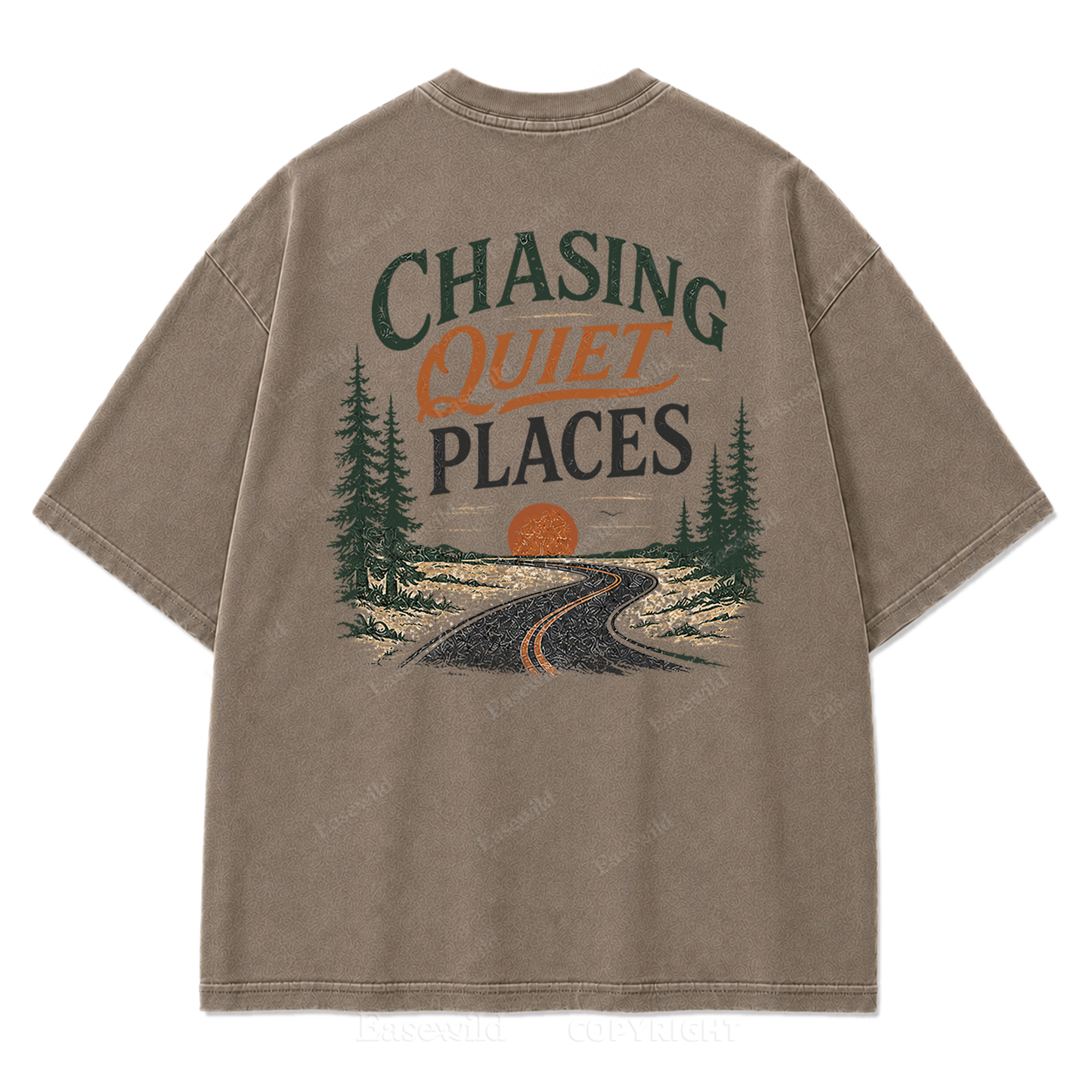 Chasing Quiet Places Washed Print Tee