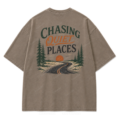 Chasing Quiet Places Washed Print Tee