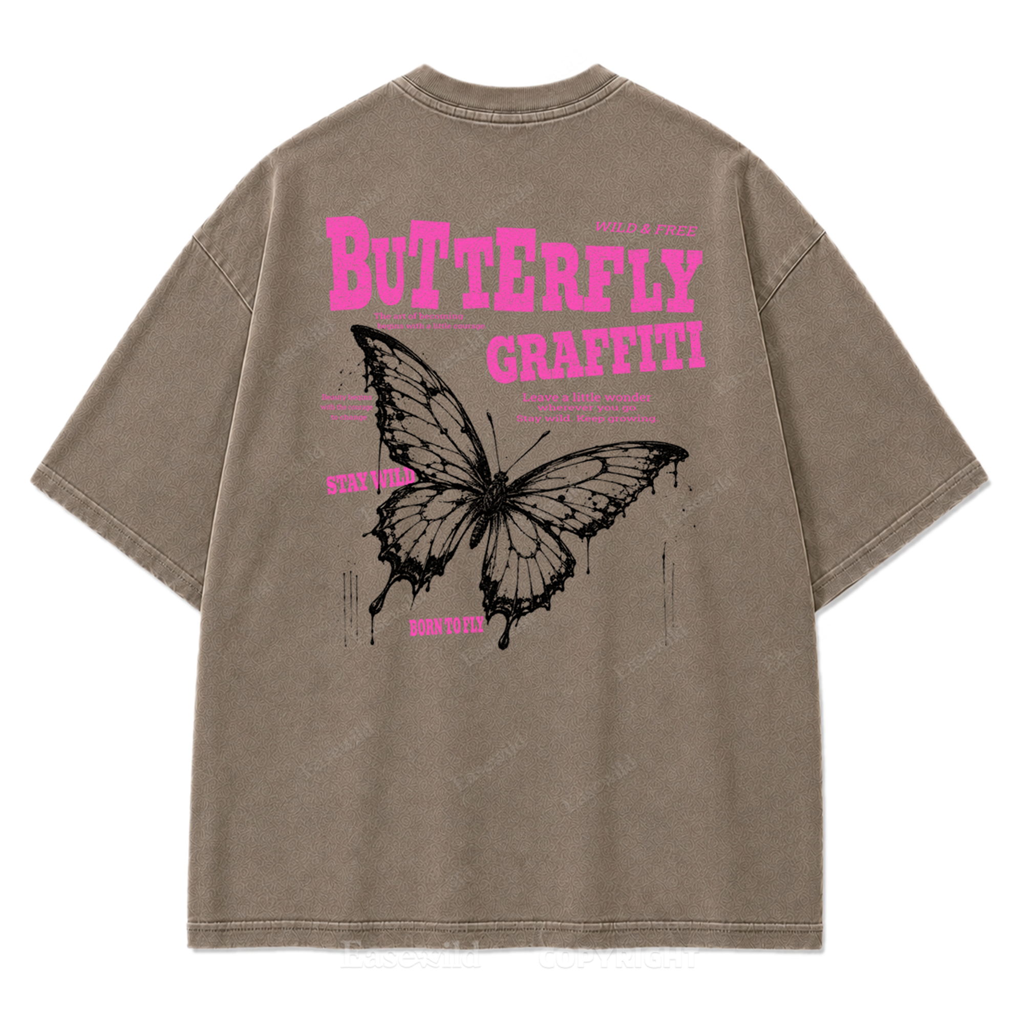Butterfly Street Art Graphic Tee