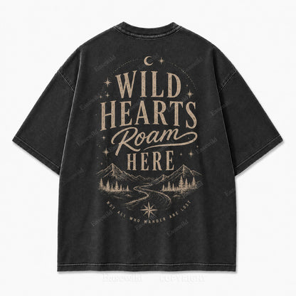 Where Wild Hearts Roam Mountain Graphic Tee