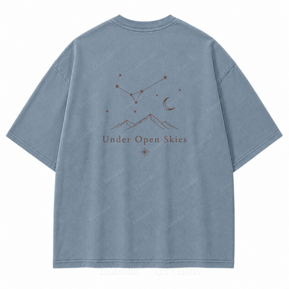 Under Open Skies Washed Back Print Tee