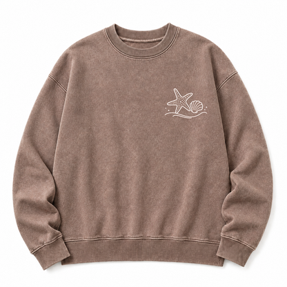 Ocean Breeze Washed Graphic Sweatshirt