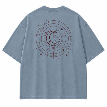 Celestial Moon Orbit Graphic T-Shirt