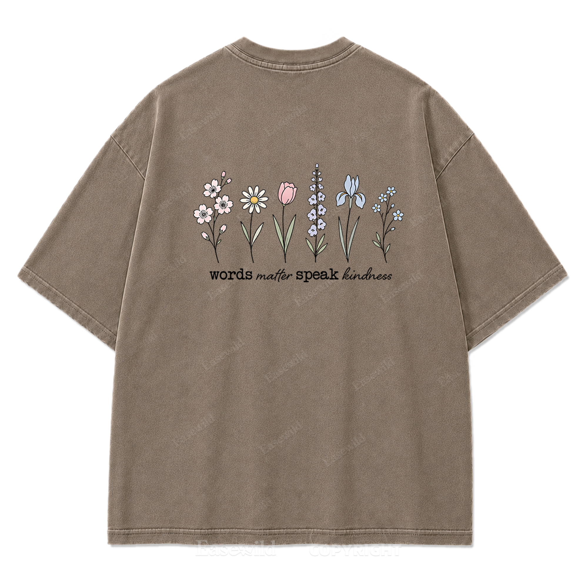 Worte zählen, sprich Freundlichkeit, T-Shirt mit Waschung