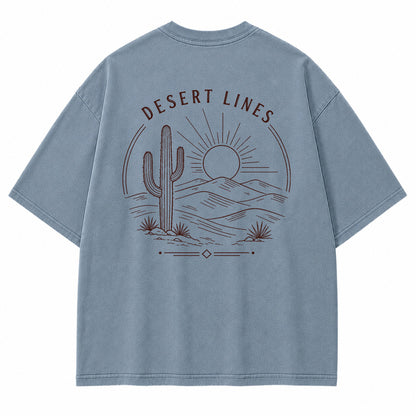 Desert Lines Minimal Graphic T-Shirt