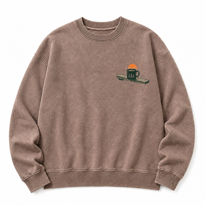 Slow Mornings Washed Graphic Sweatshirt