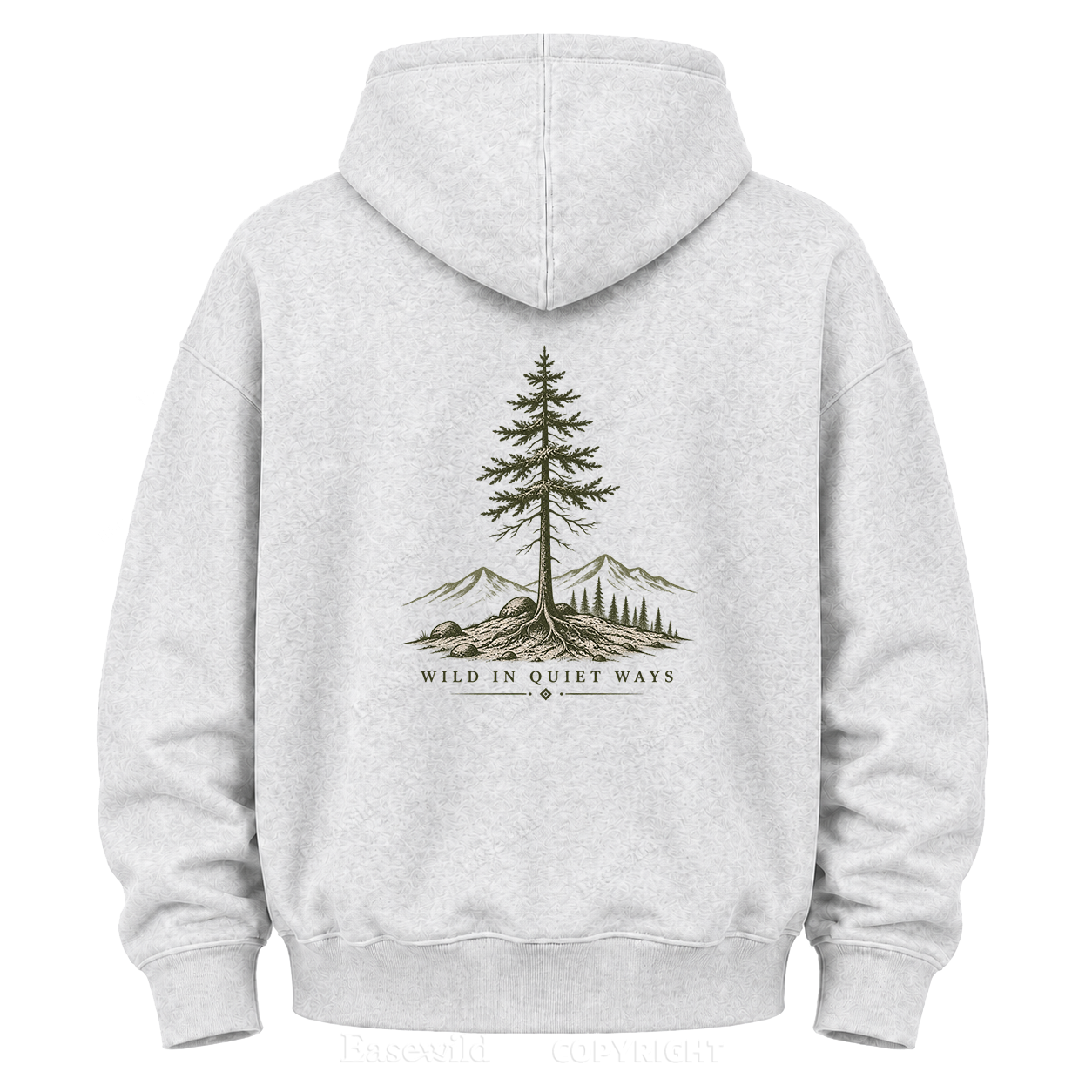 Wild in Quiet Ways Vintage Pine Graphic Hoodie