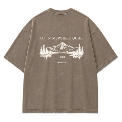 Go Somewhere Quiet Washed Print Tee