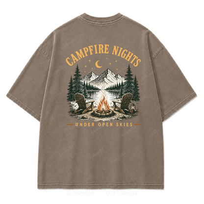 Under Open Skies Campfire Nights Washed Print Tee