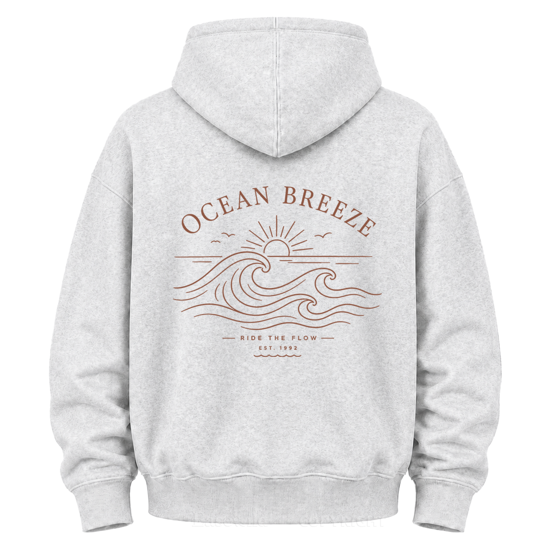 Ocean Breeze Wave Graphic Hoodie