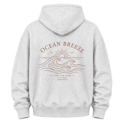 Ocean Breeze Wave Graphic Hoodie