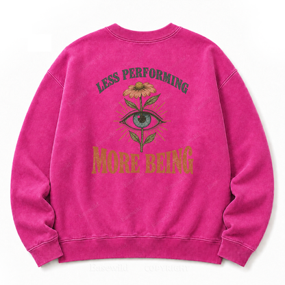 Quiet Authenticity Retro Eye Floral Washed Sweatshirt
