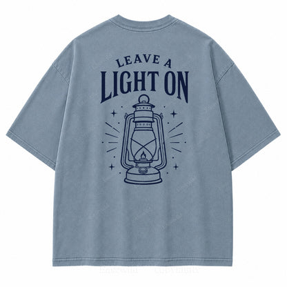 Leave A Light On Graphic Back Print Tee