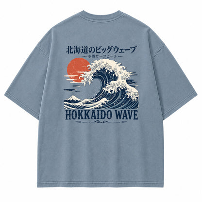 Hokkaido Wave Vintage Graphic T-Shirt