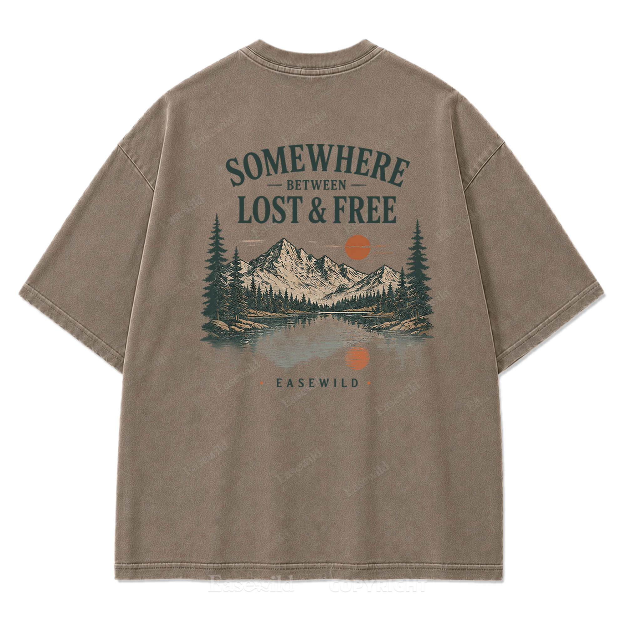 Wilderness Reflections Mountain Washed Print Tee