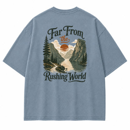 Far From the Rushing World Graphic T-Shirt