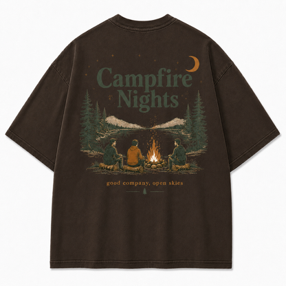 Where The Fire Feels Like Home Campfire Graphic Tee