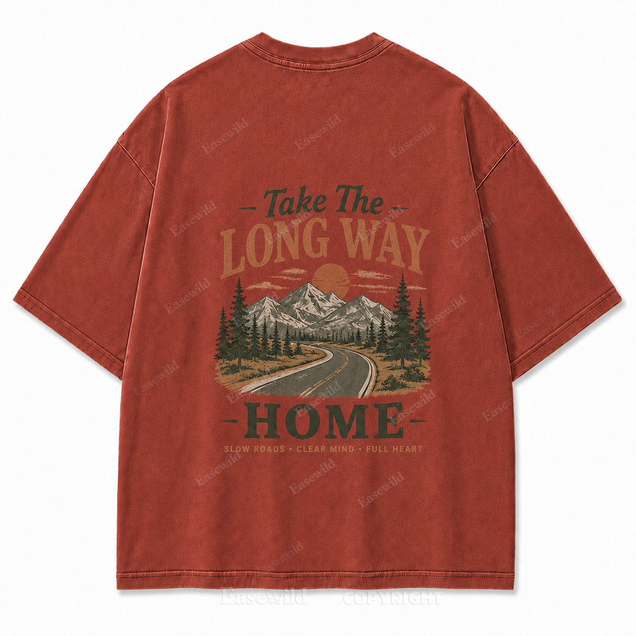 Slow Roads Full Heart Outdoor Graphic Tee