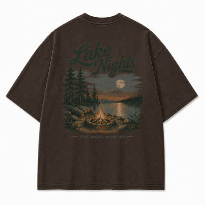 Where Lake Nights Feel Still, Warm, and Worth Remembering Tee