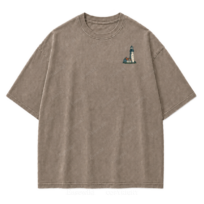 Salt Air Lighthouse Washed Print Tee