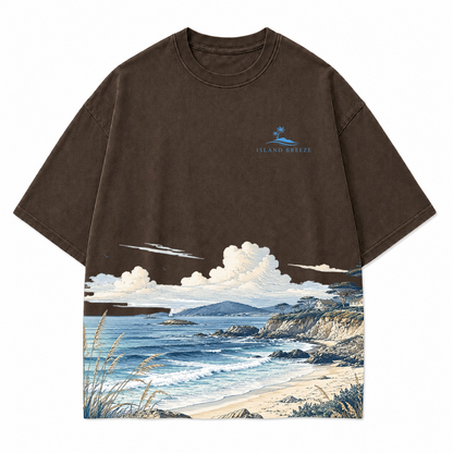 Seabreeze Cove Coastal Graphic T-Shirt
