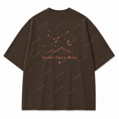 Under Open Skies Washed Back Print Tee