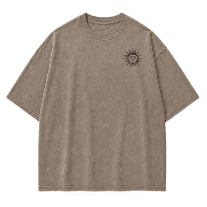 Spiritual Consciousness Sonne & Mond "Washed Print" T-Shirt