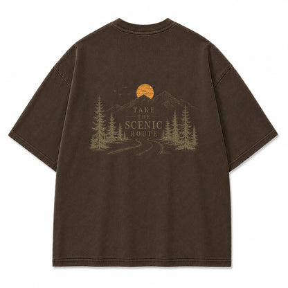 Take The Scenic Route Graphic T-Shirt