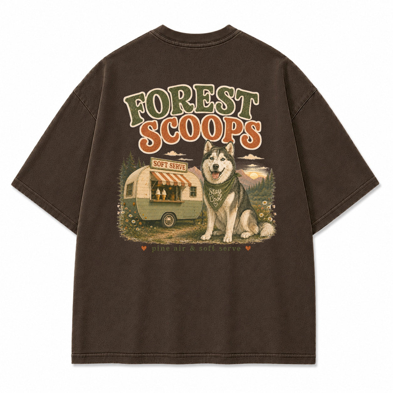 Forest Scoops Husky Graphic T-Shirt