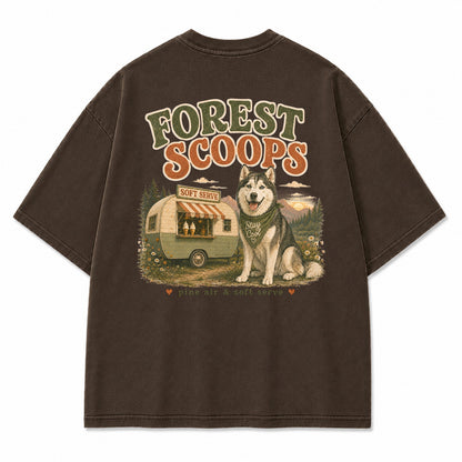 Forest Scoops Husky Graphic T-Shirt