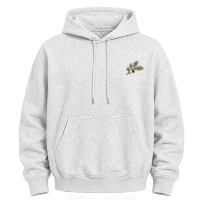 Meet Me Where the Pines Whisper Vintage Woodland Graphic Hoodie