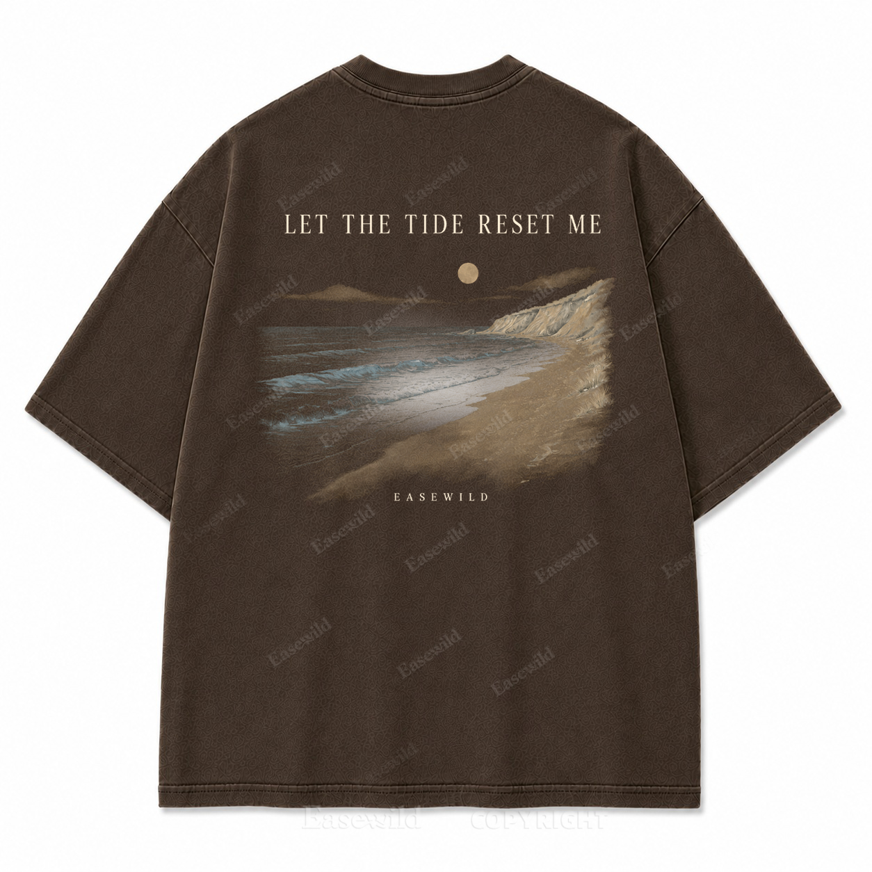 Let the Tide Reset Me Washed Back Print Tee